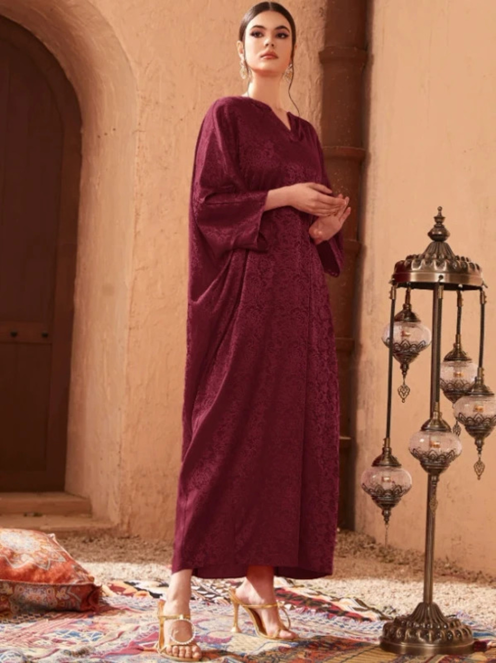 Gorgeous Casual Loose Plus Size Maxi Tunic Dress Robe